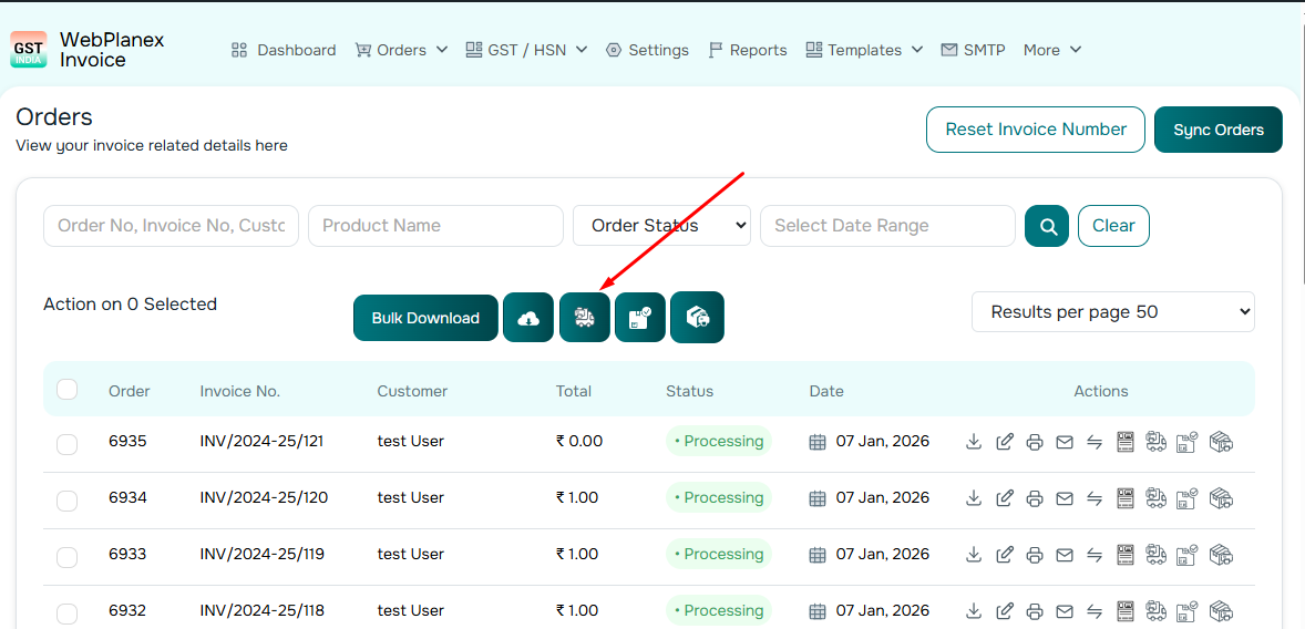 In GST Invoice Plugin